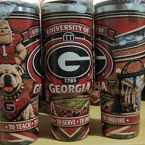 University of Georgia Bulldogs Red Logo Travel Tumbler